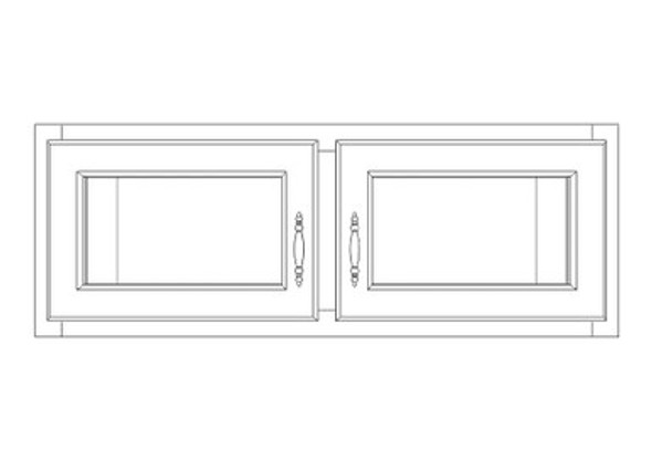 Single Decorative Stacker Wall Cabinet 33" x 12" Single Decorative Stacker Wall Cabinet 33" x 12"
