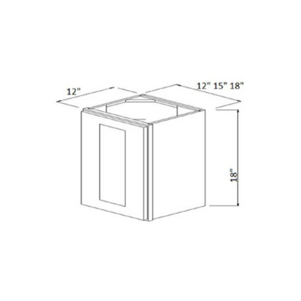 Wall 18" x 18" High Single Door Wall Cabinet Wall 18" x 18" High Single Door Wall Cabinet