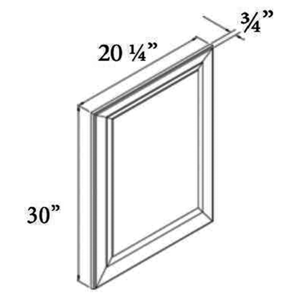 Ebony Shaker -Assembled Matching Vanity End Panel Ebony Shaker -Assembled Matching Vanity End Panel