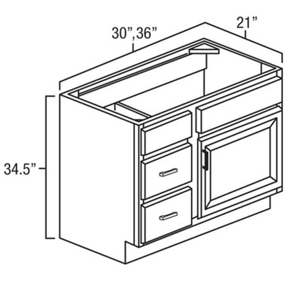 vanity base drawer left vanity base drawer left
