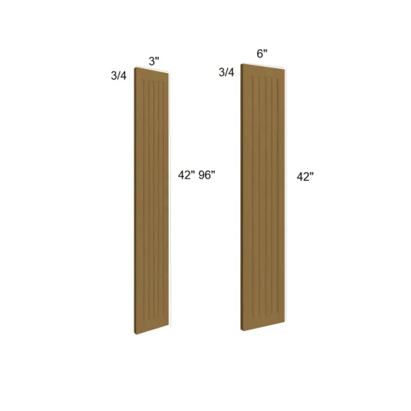 Smokehouse Hickory - Tall Wall Fluted Filler 3" x 96"