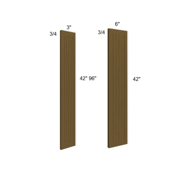 Smokehouse Hickory - Wall Fluted Filler 3" x 96"
