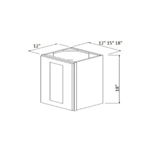 Wall 18" x 18" High Single Door Wall Cabinet Wall 18" x 18" High Single Door Wall Cabinet