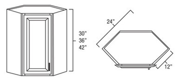 24" x 42" wall diagonal with plain glass 24" x 42" wall diagonal with plain glass