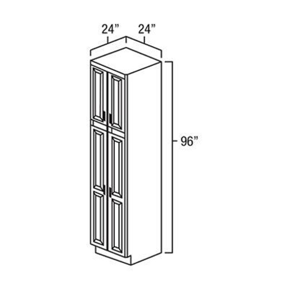 Manatee Gray -  Assembled Utility Cabinet 24" x 96"