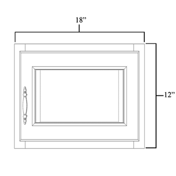 Single Decorative Stacker Wall Cabinet 18" x 12"