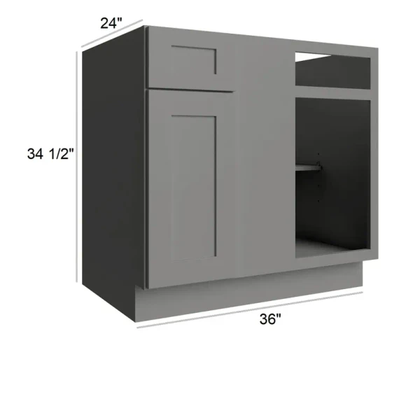 Quik Silver -Assembled  Blind Corner Base Cabinet 36"