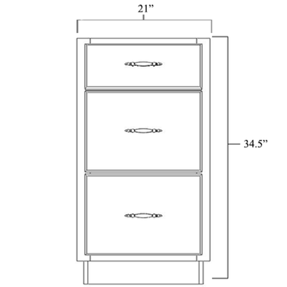Drawer Base Cabinet 21"