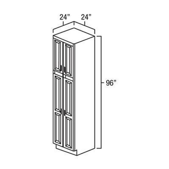 24" wide x 24" deep x 96" tall