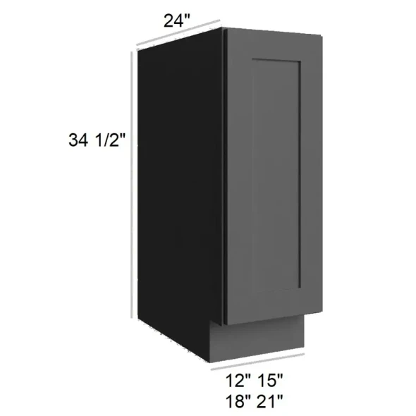 Ebony Shaker - RTA Full Height Base 12"