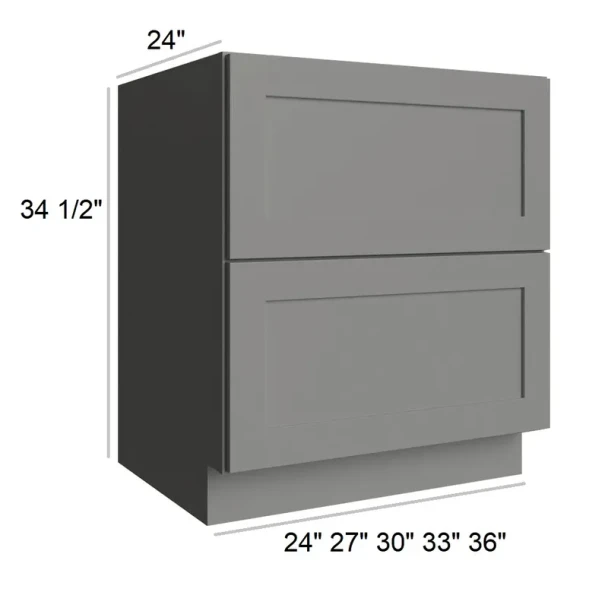 Quik Silver Two Drawer Base Cabinet - 24"