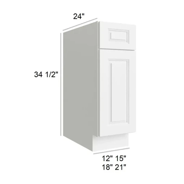 Vail White RTA Base Cabinet 12"