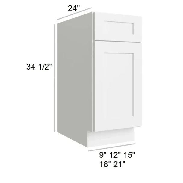 Arctic Polar White - RTA Base Cabinet 15"