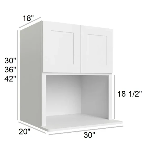 Arctic Polar White - RTA Microwave Wall Cabinet 30" x 30"