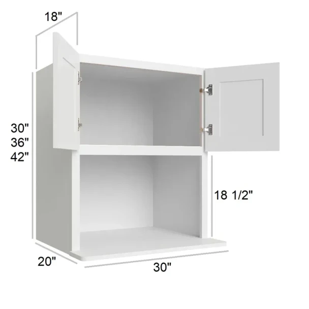 Arctic Polar White - RTA Microwave Wall Cabinet 30" x 42"