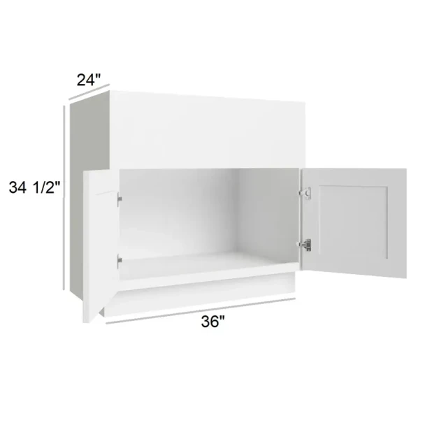 Arctic Polar White - RTA Farm Sink Base Cabinet 36"