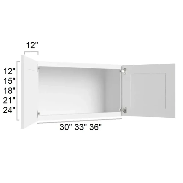 Arctic Polar White - RTA Bridge Wall Cabinet 36" x 15"