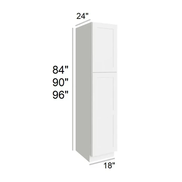 Arctic Polar White -  RTA Utility Cabinet 18" x 90"