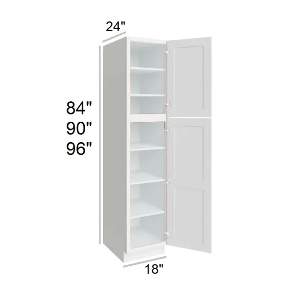 Arctic Polar White -  RTA Utility Cabinet 18" x 90"