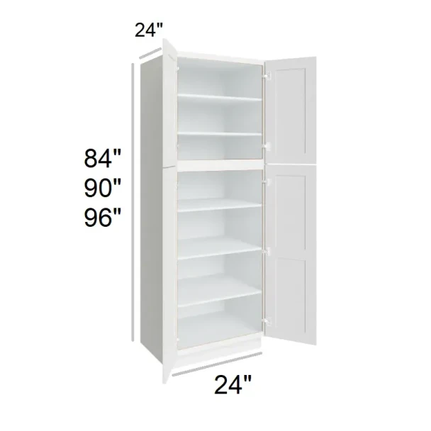 Arctic Polar White -  RTA Utility Cabinet 24" x 90"