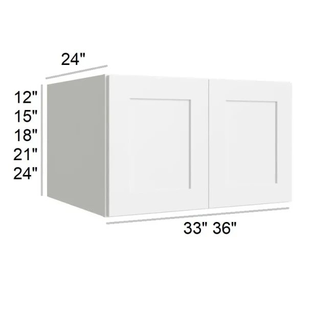 Arctic Polar White -  RTA Refrigerator Wall Cabinet 33" x 15"