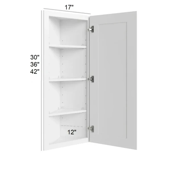 Arctic Polar White - RTA Angled End Wall Cabinet 12" x 30"