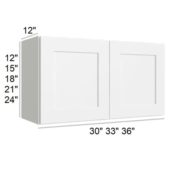 Arctic Polar White -  RTA Bridge Wall Cabinet 33" x 15"