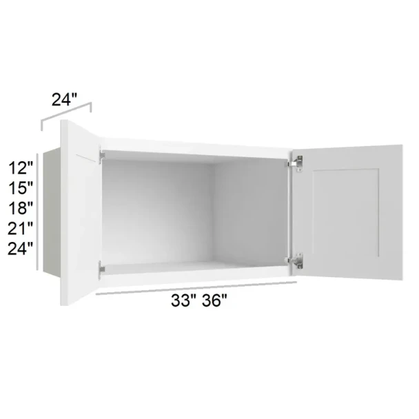 Arctic Polar White - RTA Refrigerator Wall Cabinet 36" x 12"