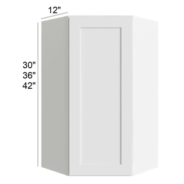 Arctic Polar White - RTA Wall Diagonal Corner Cabinet 24" x 36"