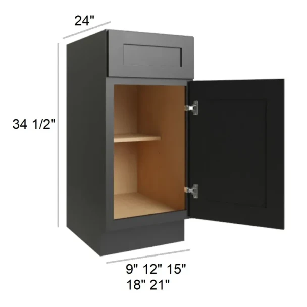 Ebony Shaker - RTA Base Cabinet 18"