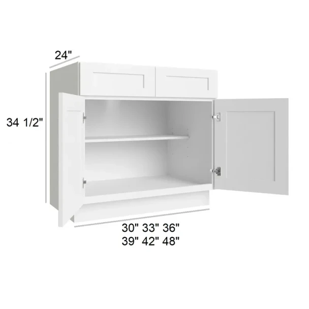 Arctic Polar White - RTA Base Cabinet 33"