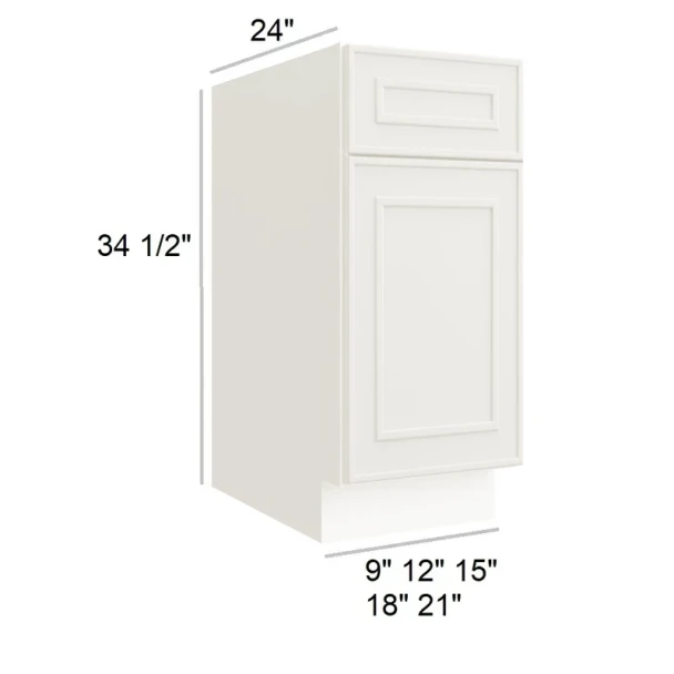 Silk Ivory -  RTA Base Cabinet 21"