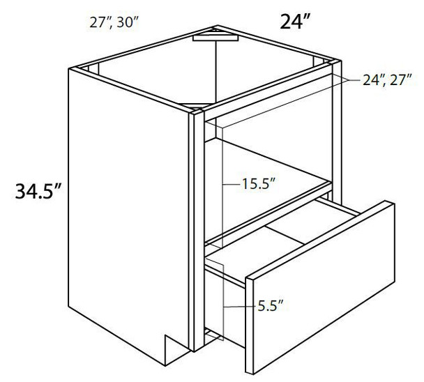 Silk Ivory - Base Microwave Cabinet 27