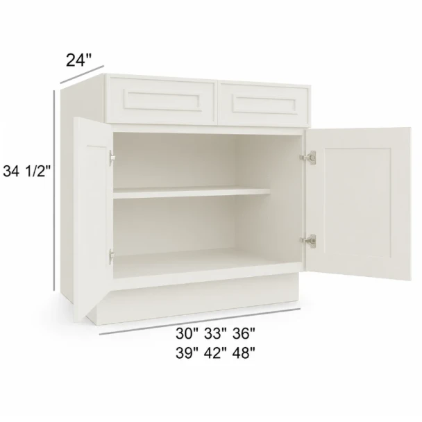 Silk Ivory - RTA Base Cabinet 27"
