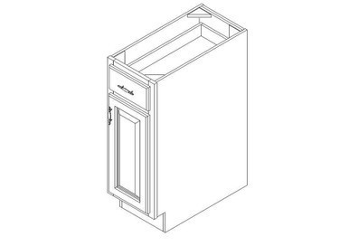 Base Cabinet 12" left view