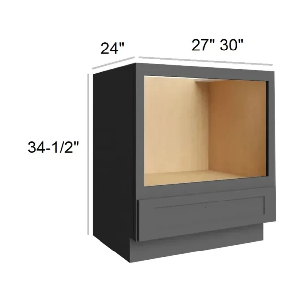Ebony Shaker - Base Microwave Cabinet 27