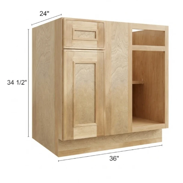 Coastal Rye - RTA Blind Corner Base Cabinet 36"