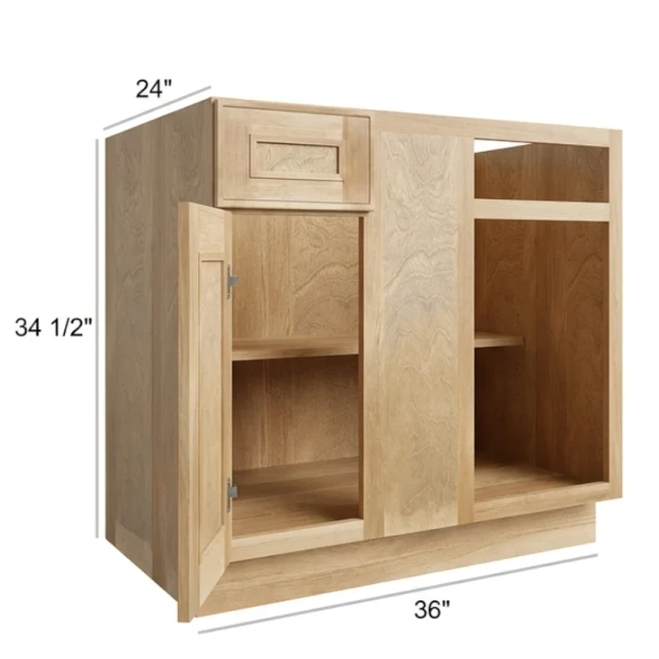 Coastal Rye - RTA Blind Corner Base Cabinet 36"