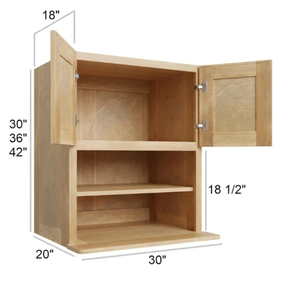 Coastal Rye - RTA Microwave Wall Cabinet 30" x 42"