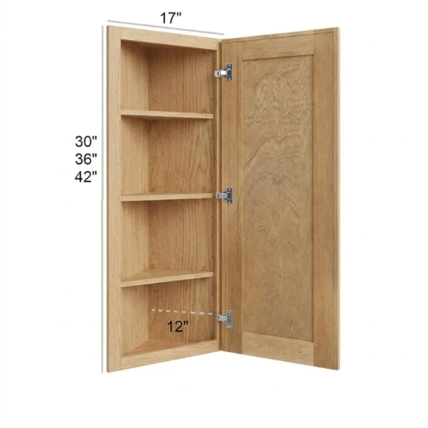 Coastal Rye - RTA Angled End Wall Cabinet 12" x 36"