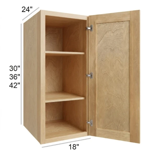 Coastal Rye - RTA Utility Wall Cabinet 18" x 42" x 24"