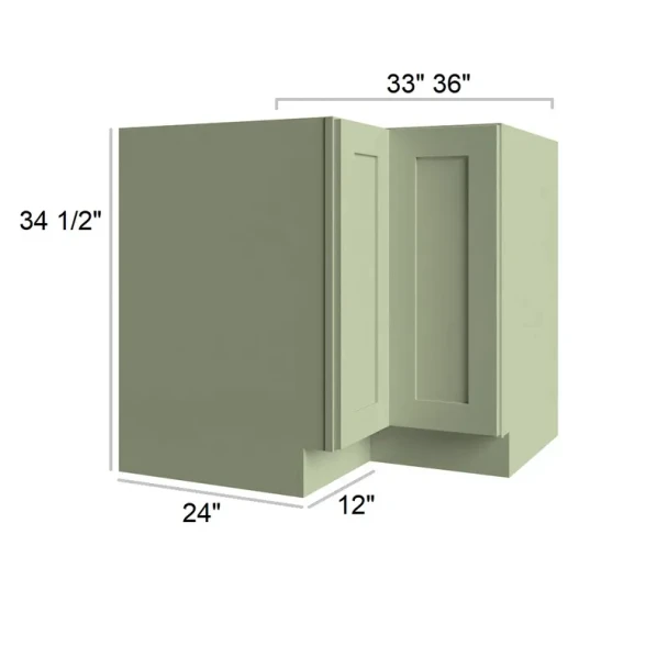 Tranquil Green - RTA Lazy Susan Corner Base Cabinet 36"