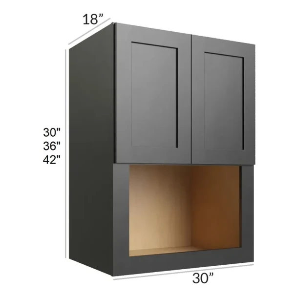 Ebony Shaker - RTA Microwave Wall Cabinet 30" x 36"