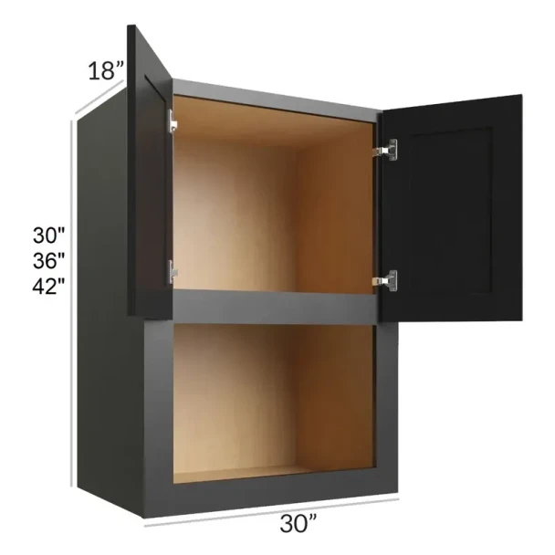 Ebony Shaker - RTA Microwave Wall Cabinet 30" x 42"