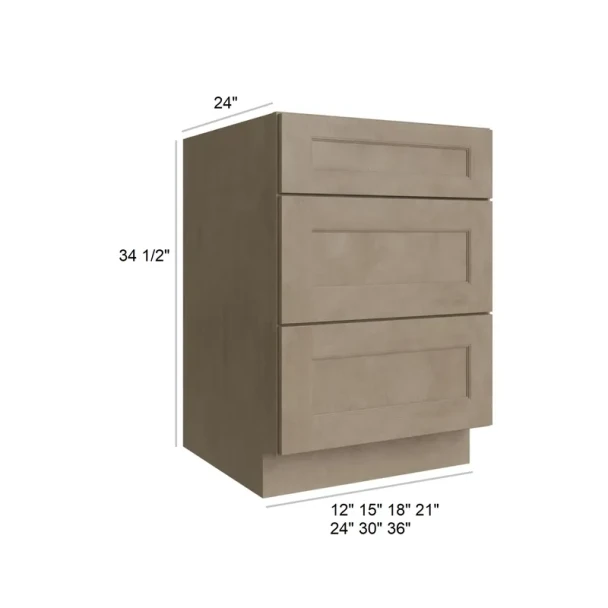 Mantee Grey - RTA Drawer Base Cabinet 33"