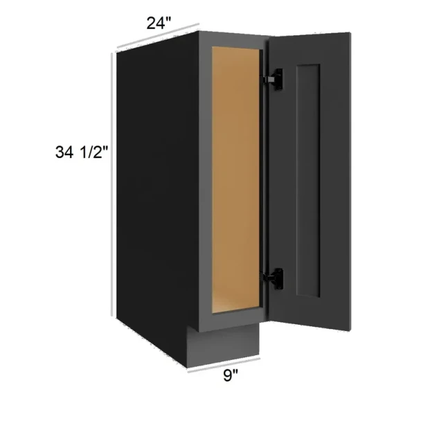 Ebony Shaker - RTA Tray Base Cabinet 09"
