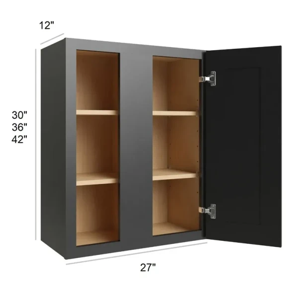 Ebony Shaker -  RTA Wall Blind Corner Cabinet 27" x 42"