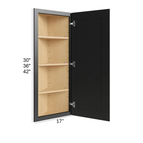 Ebony Shaker - RTA Angled End Wall Cabinet 12" x 36"