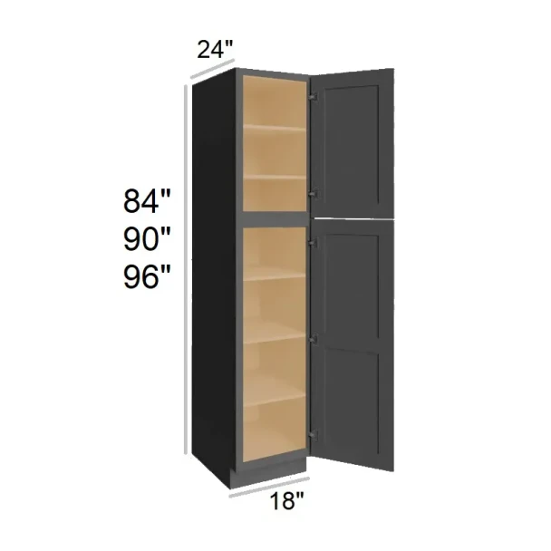 Ebony Shaker -  RTA Utility Cabinet 18" x 96"