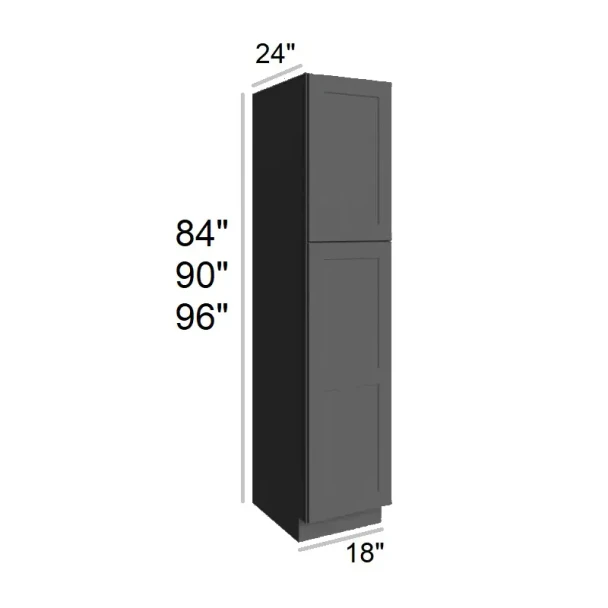 Ebony Shaker -  RTA Utility Cabinet 18" x 96"